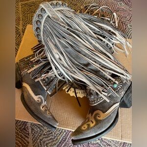 DOUBLE D RANCH BY OLD GRINGO PRESCOTT GRAY BOOTS SIZE 6